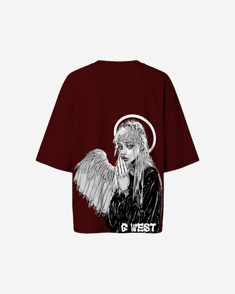 G West Oversized Angel Girl Tee -WOMEN