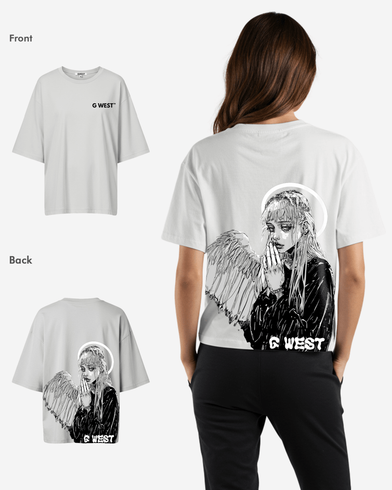 G West Oversized Angel Girl Tee -WOMEN