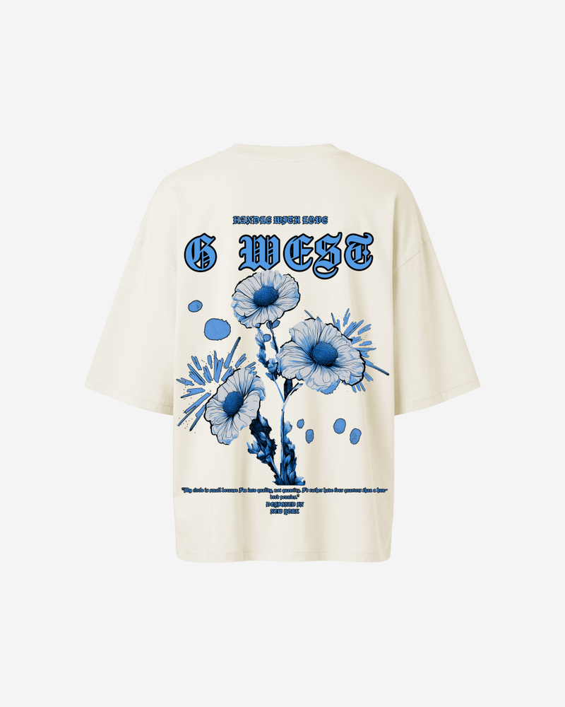 G West Oversized Blue Garden Tee - WOMEN