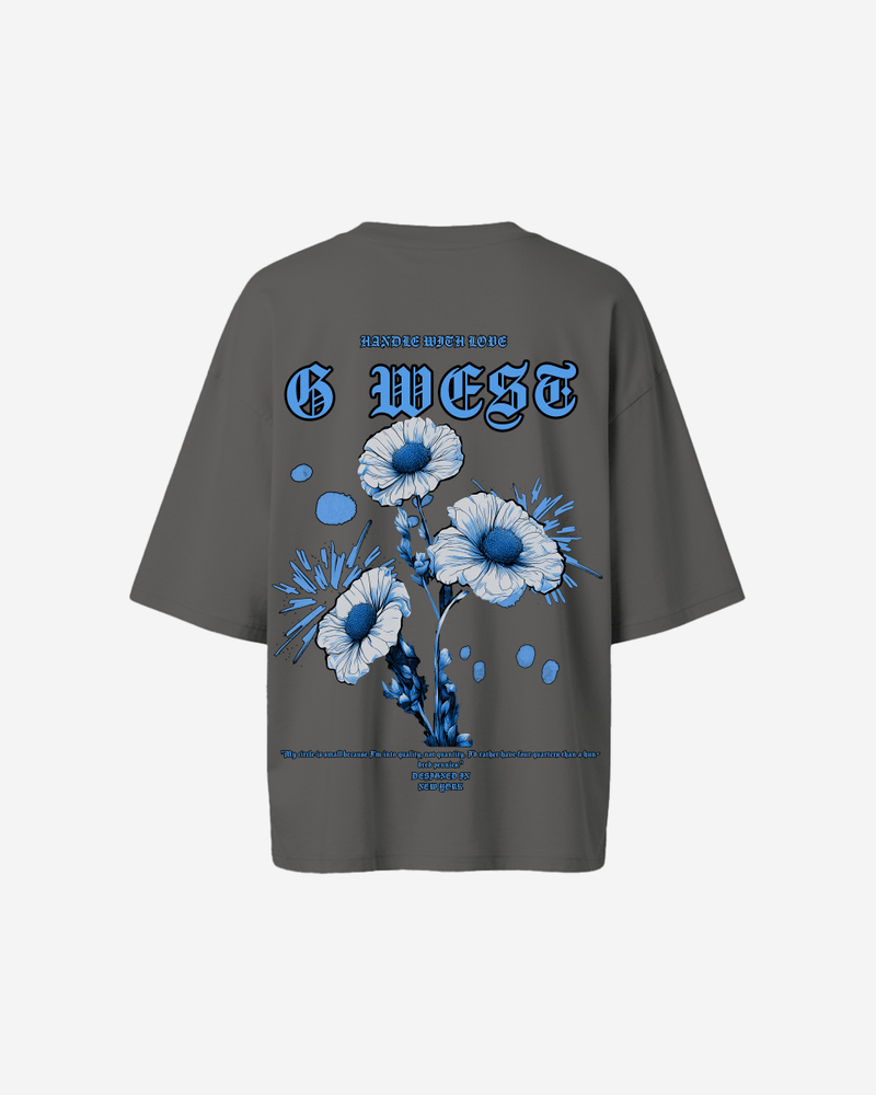 G West Oversized Blue Garden Tee - WOMEN