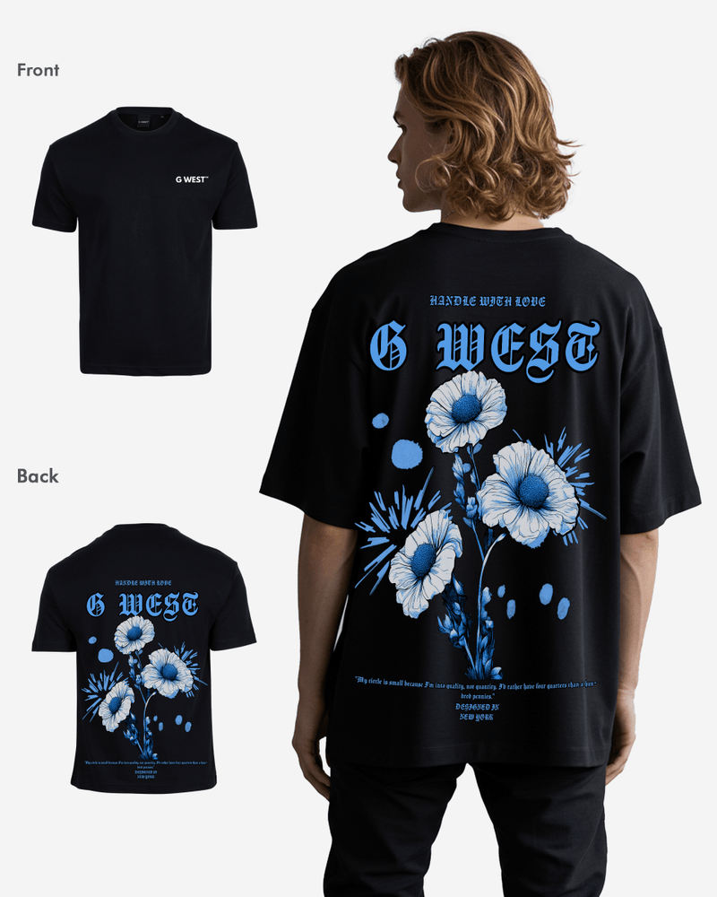 G West Oversized Blue Garden Tee
