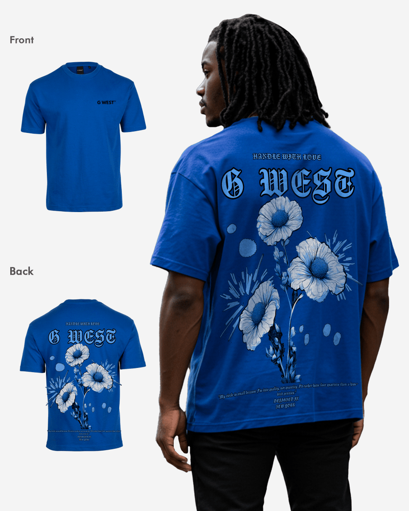 G West Oversized Blue Garden Tee