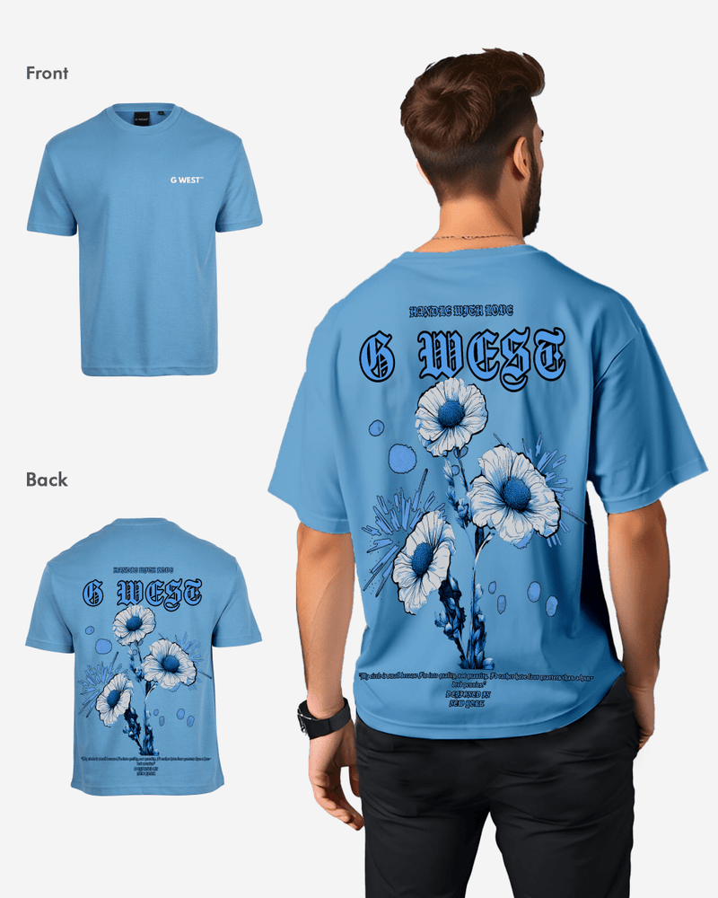 G West Oversized Blue Garden Tee