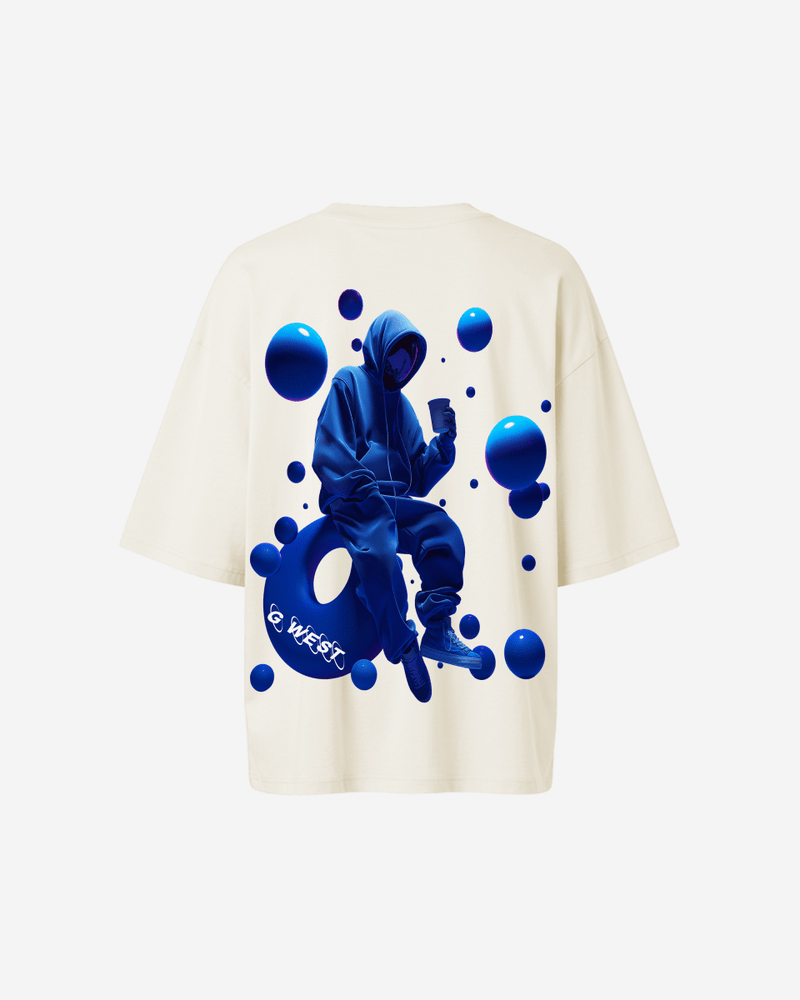 G West Oversized Blue Man Tee - WOMEN