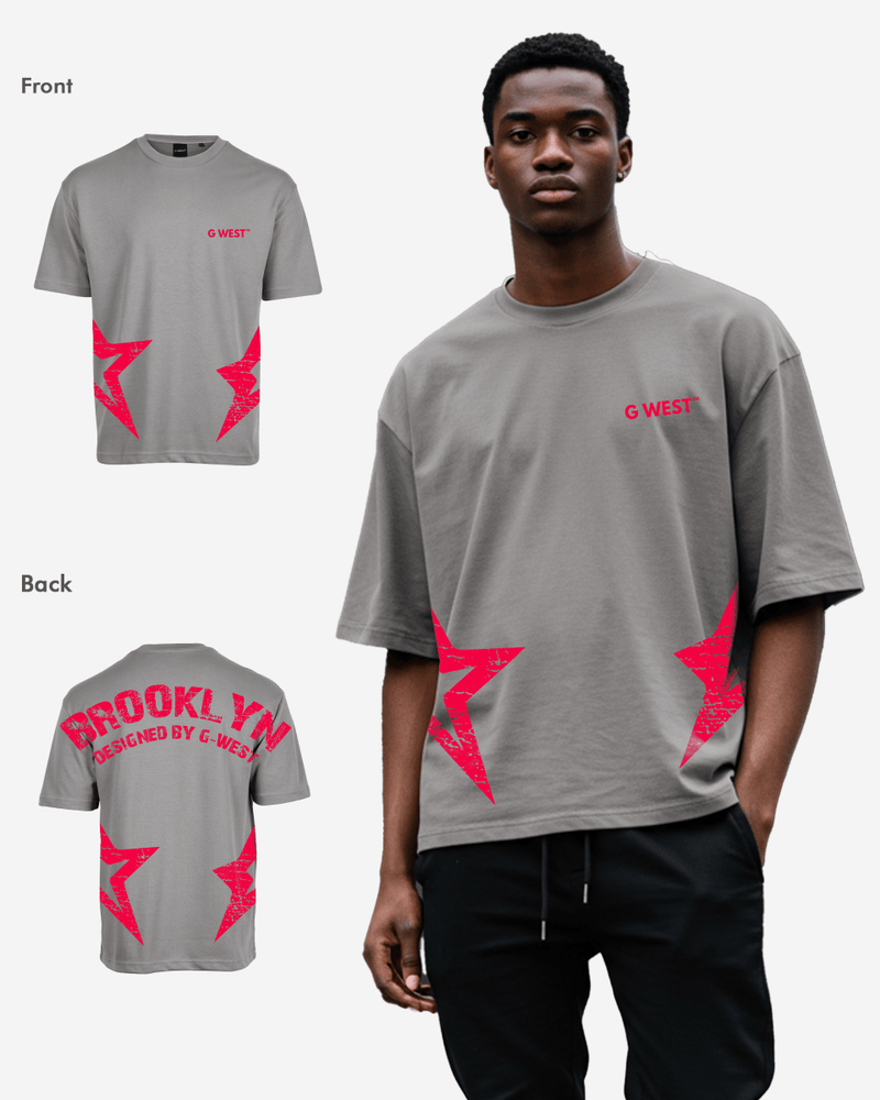 G West Oversized Brooklyn Arch Logo Tee