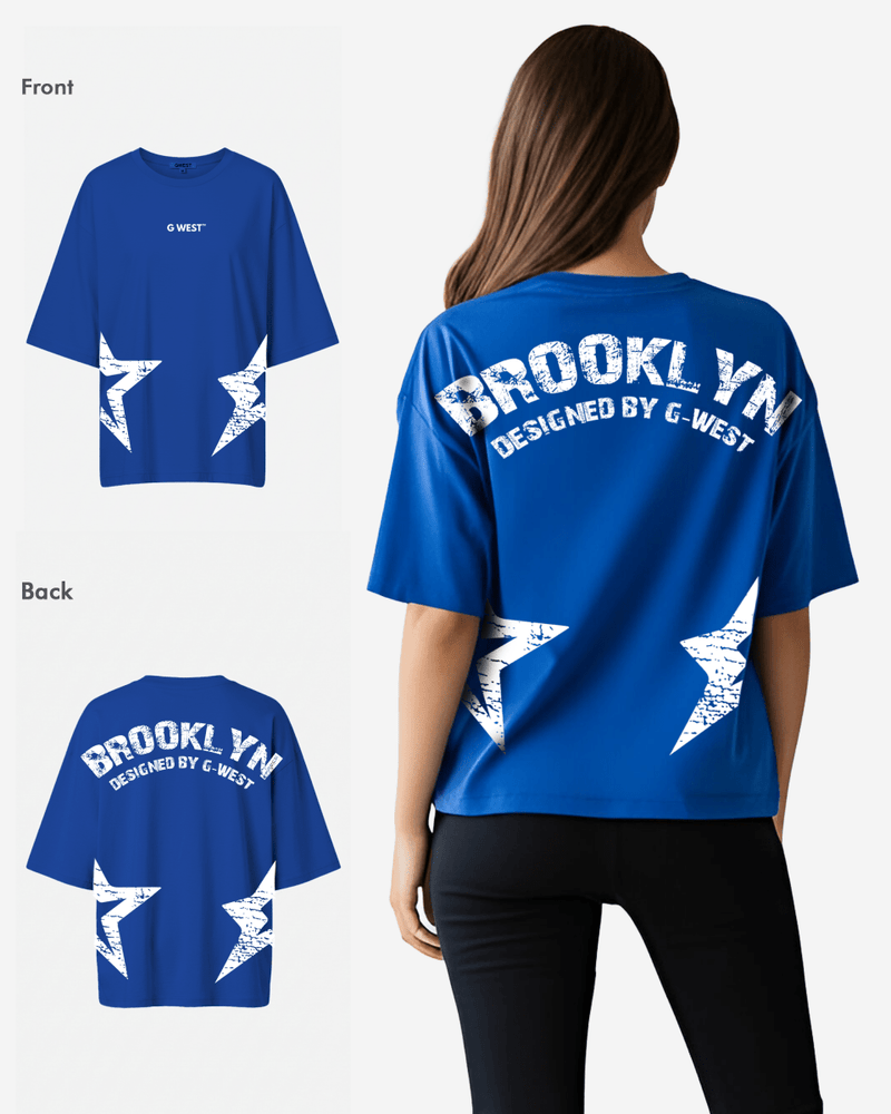 G West Oversized Brooklyn Arch Logo Tee -WOMEN