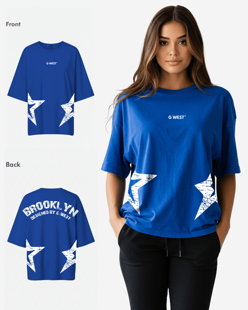 G West Oversized Brooklyn Arch Logo Tee -WOMEN