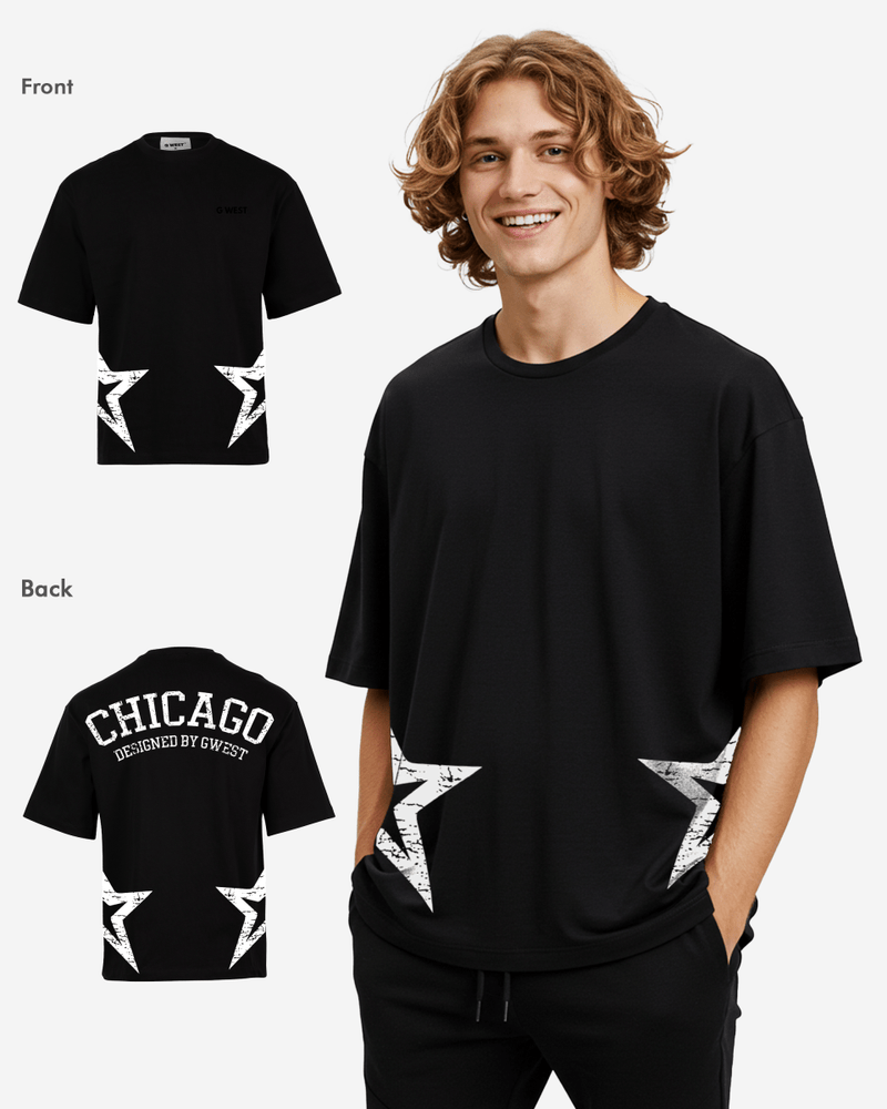 G West Oversized Chicago Arch Logo Tee