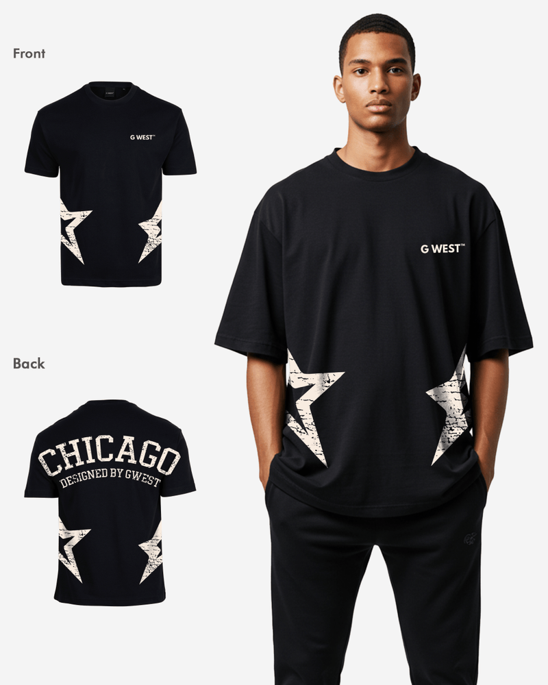 G West Oversized Chicago Arch Logo Tee