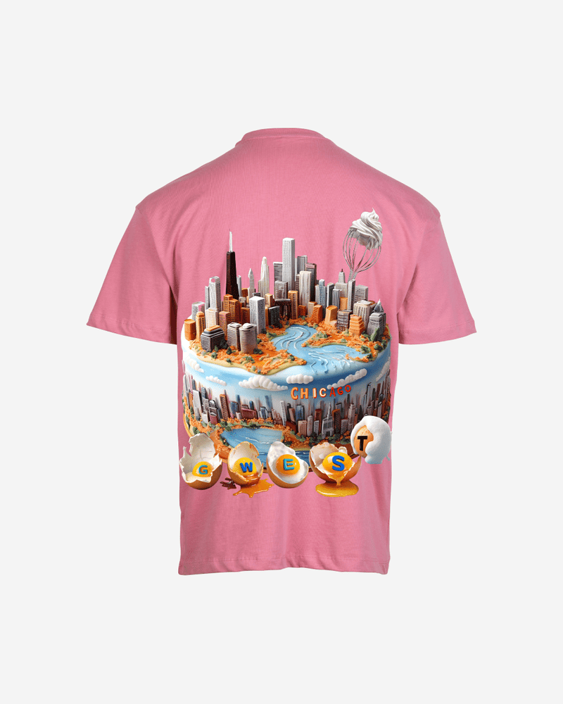 G WEST OVERSIZED CHICAGO CAKE TEE