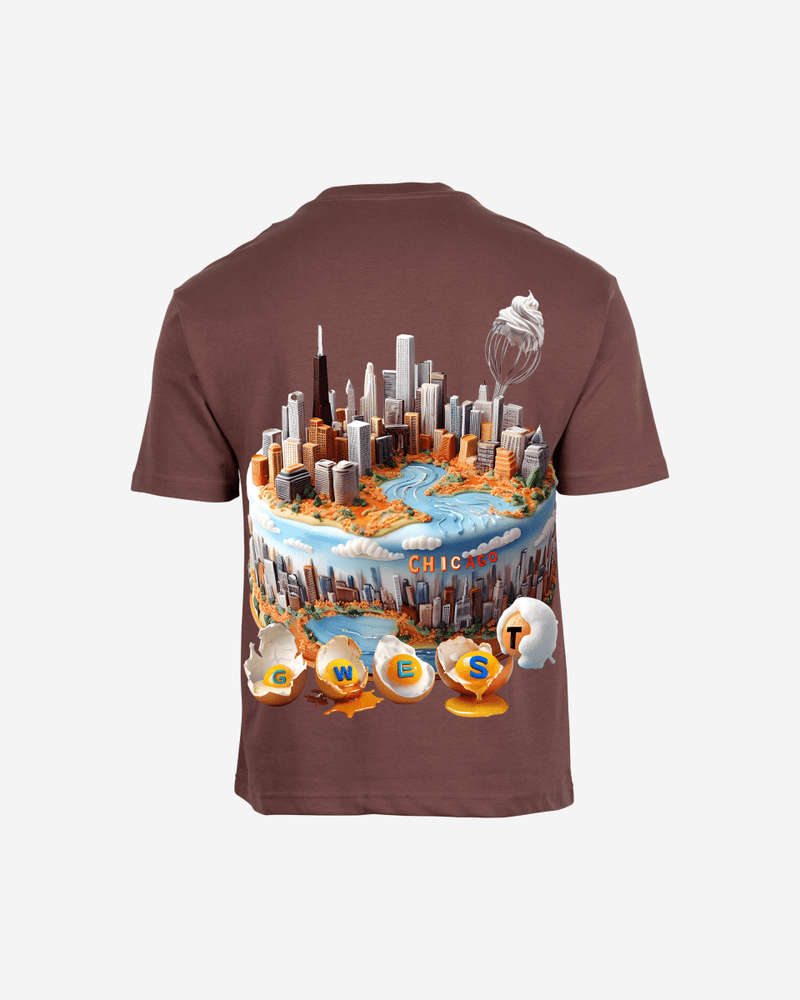G WEST OVERSIZED CHICAGO CAKE TEE
