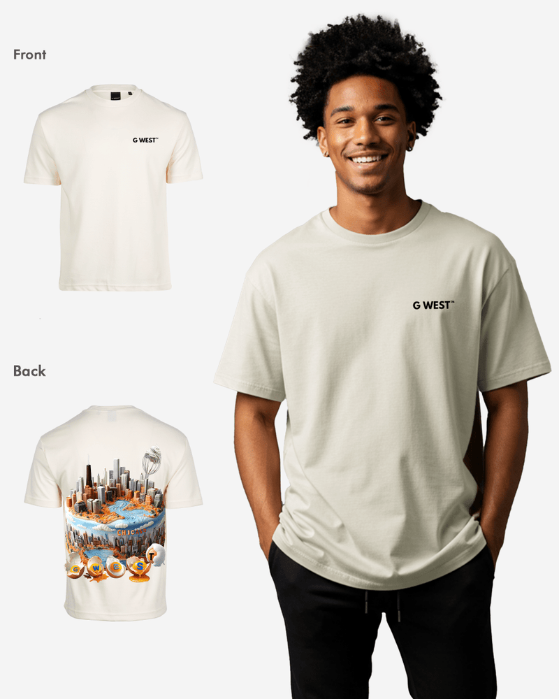 G WEST OVERSIZED CHICAGO CAKE TEE