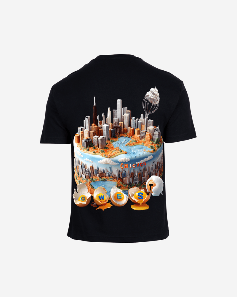 G WEST OVERSIZED CHICAGO CAKE TEE
