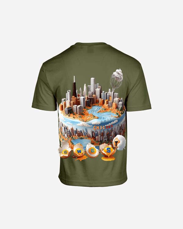 G WEST OVERSIZED CHICAGO CAKE TEE