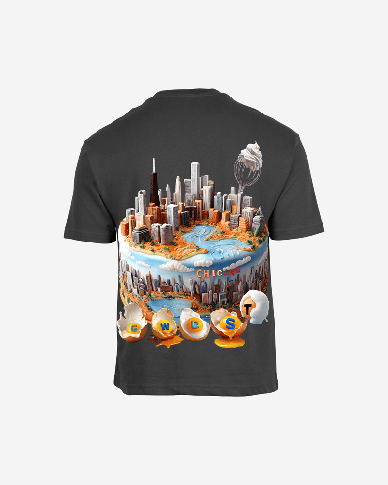 G WEST OVERSIZED CHICAGO CAKE TEE