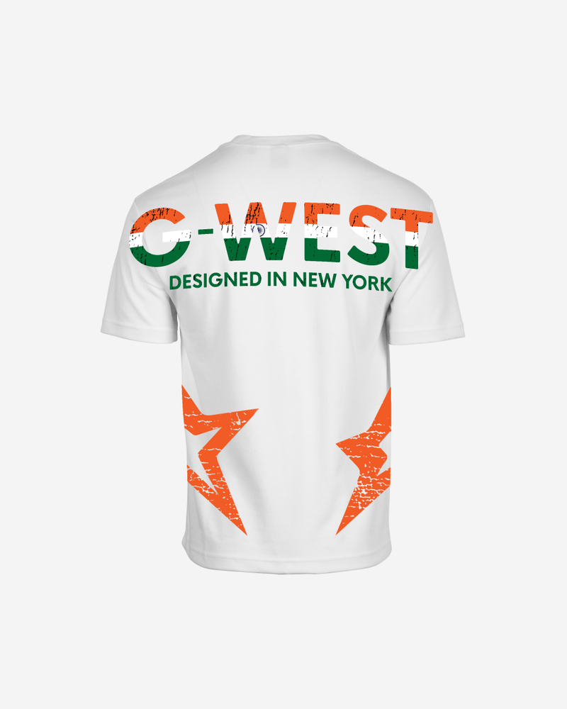 G West Oversized Cricket India Arch Logo T-Shirt