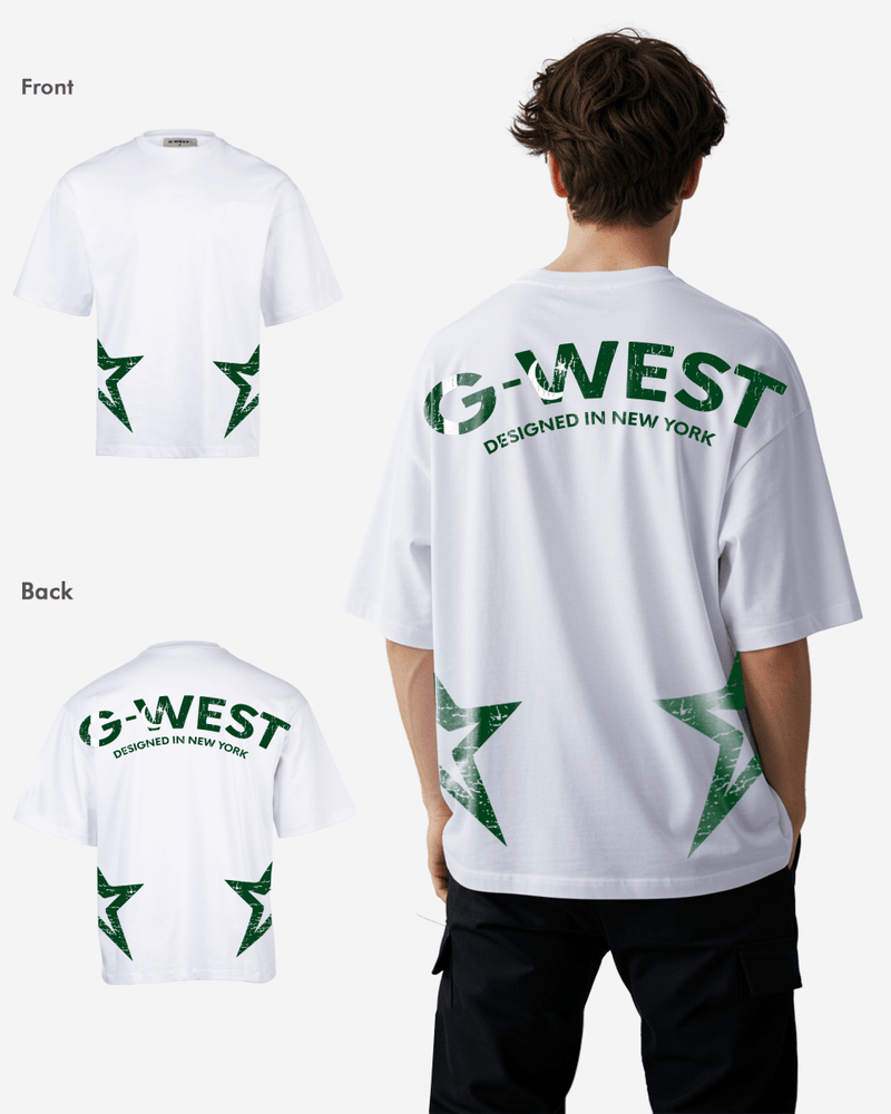 G West Oversized Cricket Pakistan Arch Logo T-Shirt