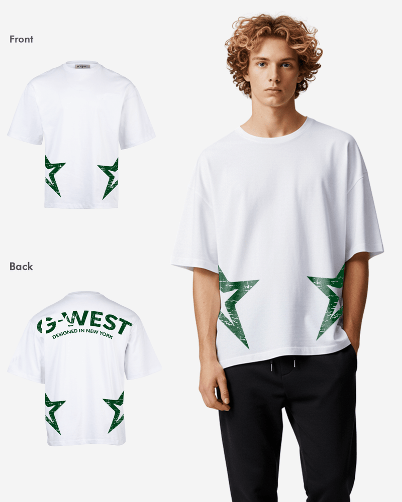 G West Oversized Cricket Pakistan Arch Logo T-Shirt