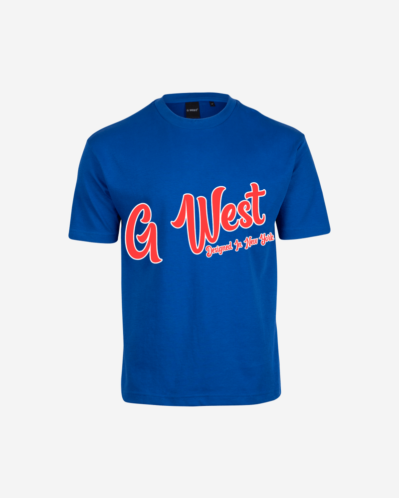 G West Oversized Cursive Logo Black Tee