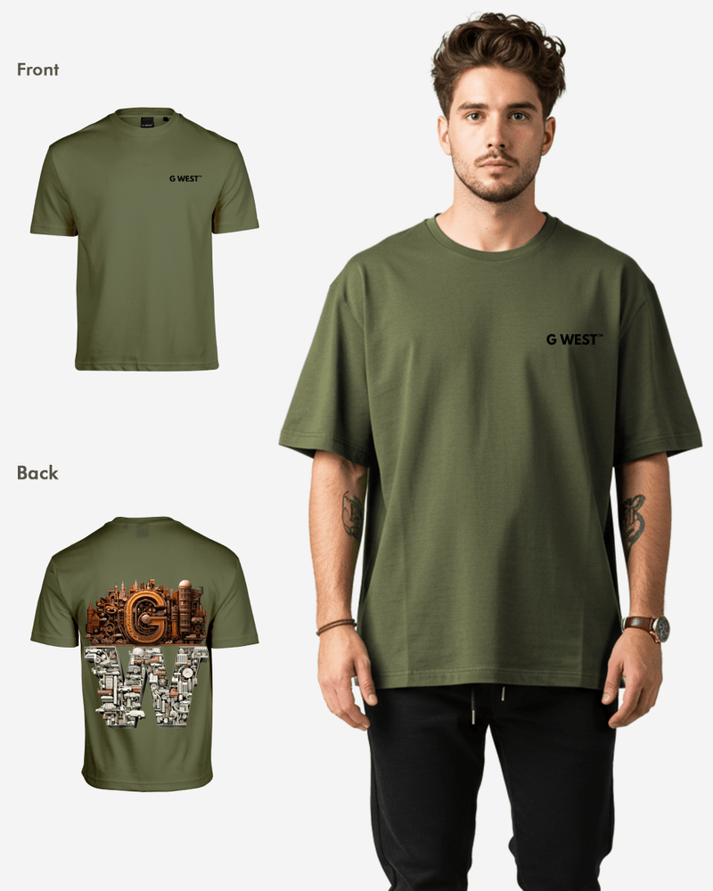 G WEST OVERSIZED DETROIT MOTORCITY T-SHIRT