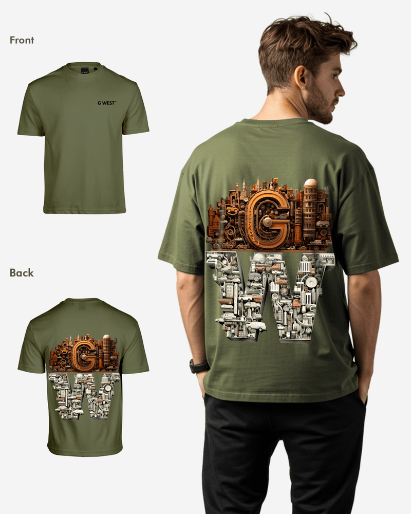 G WEST OVERSIZED DETROIT MOTORCITY T-SHIRT