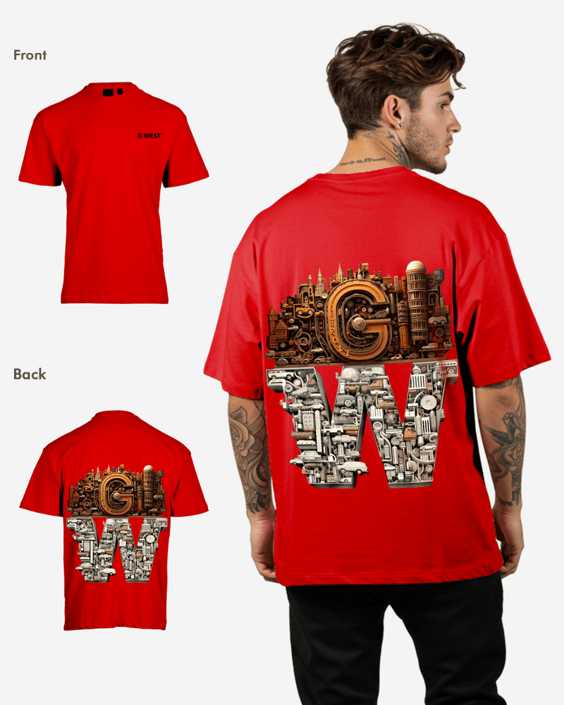 G WEST OVERSIZED DETROIT MOTORCITY T-SHIRT