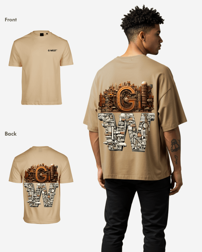 G WEST OVERSIZED DETROIT MOTORCITY T-SHIRT