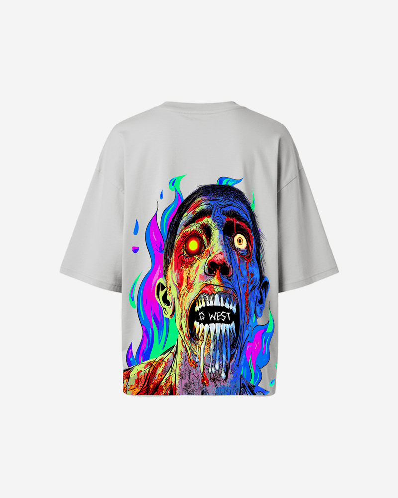 G West Oversized Flaming Zombie Tee -WOMEN
