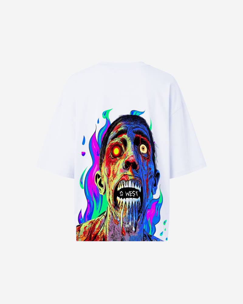 G West Oversized Flaming Zombie Tee -WOMEN