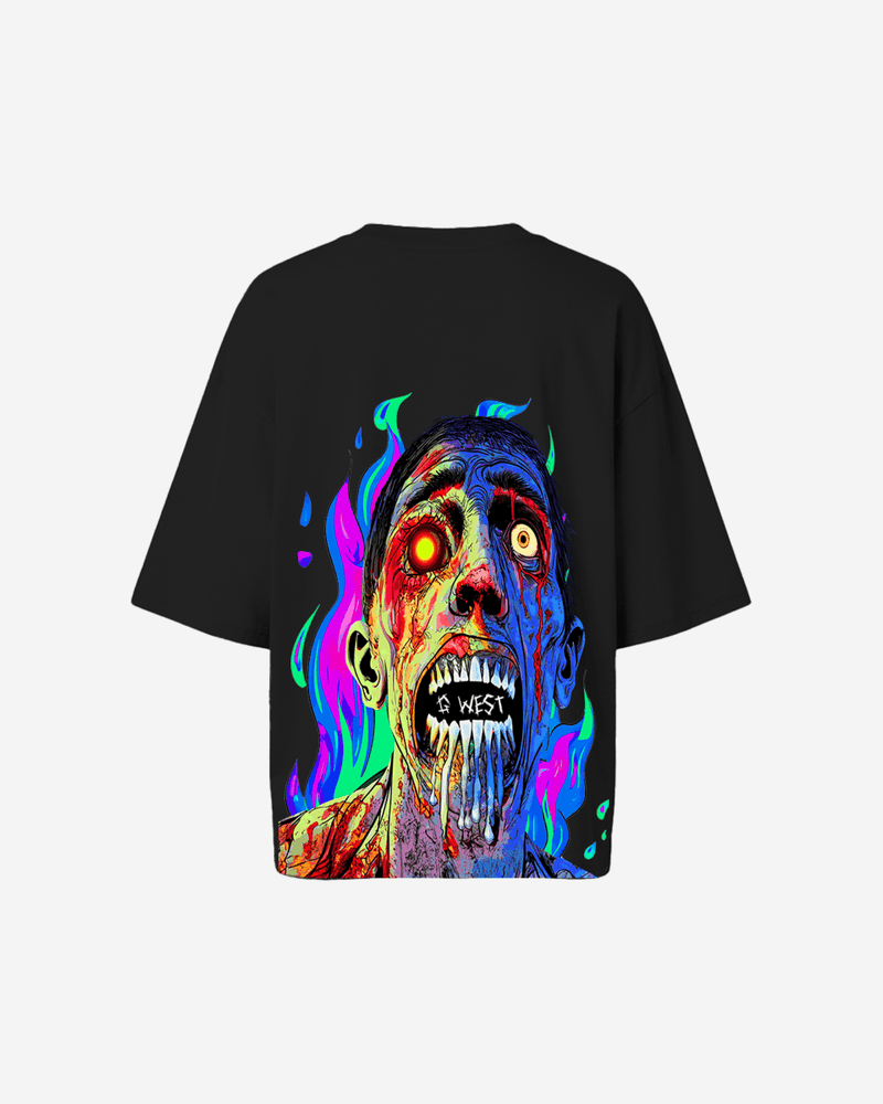 G West Oversized Flaming Zombie Tee -WOMEN
