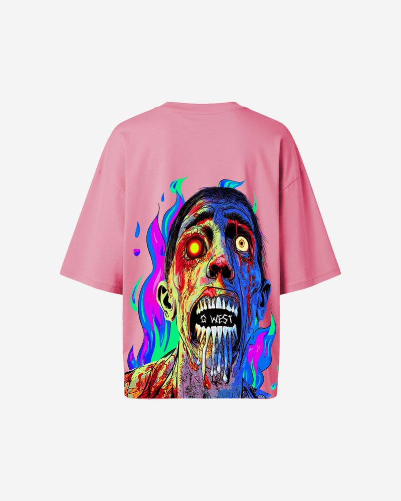 G West Oversized Flaming Zombie Tee -WOMEN