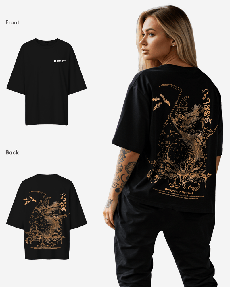 G West Oversized Gratitude Reaper Tee - WOMEN