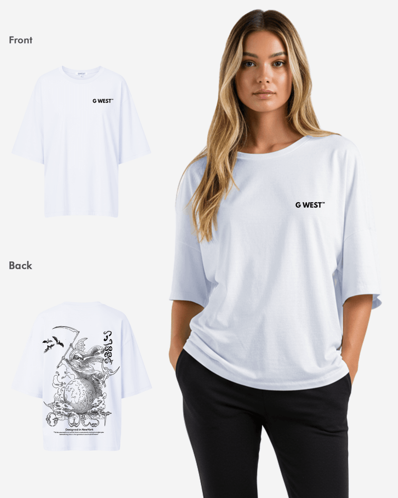 G West Oversized Gratitude Reaper Tee - WOMEN
