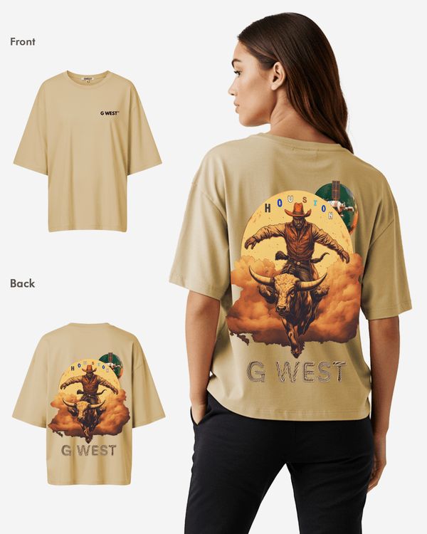 G West Oversized Houston Rodeo T-Shirt - 3 Colors -WOMEN