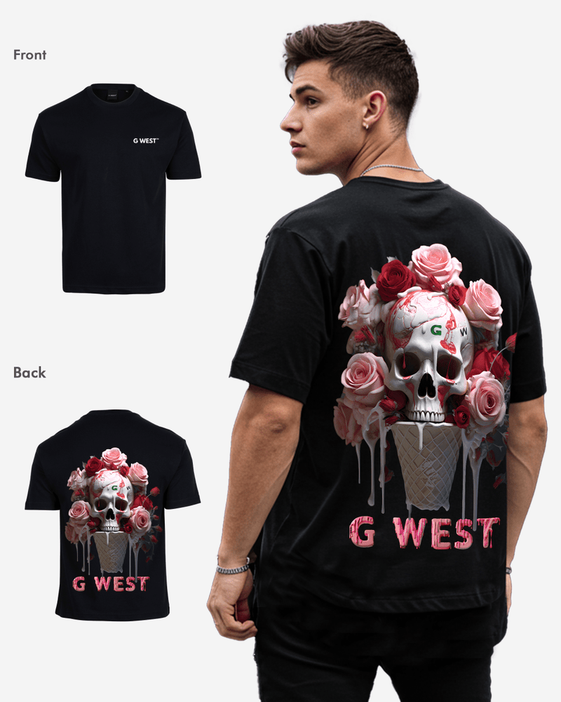G West Oversized Ice Cream Skull Tee