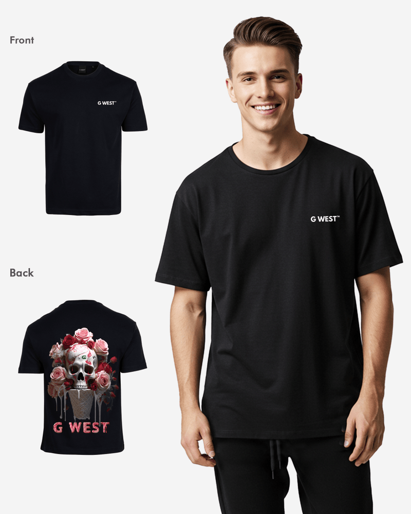 G West Oversized Ice Cream Skull Tee