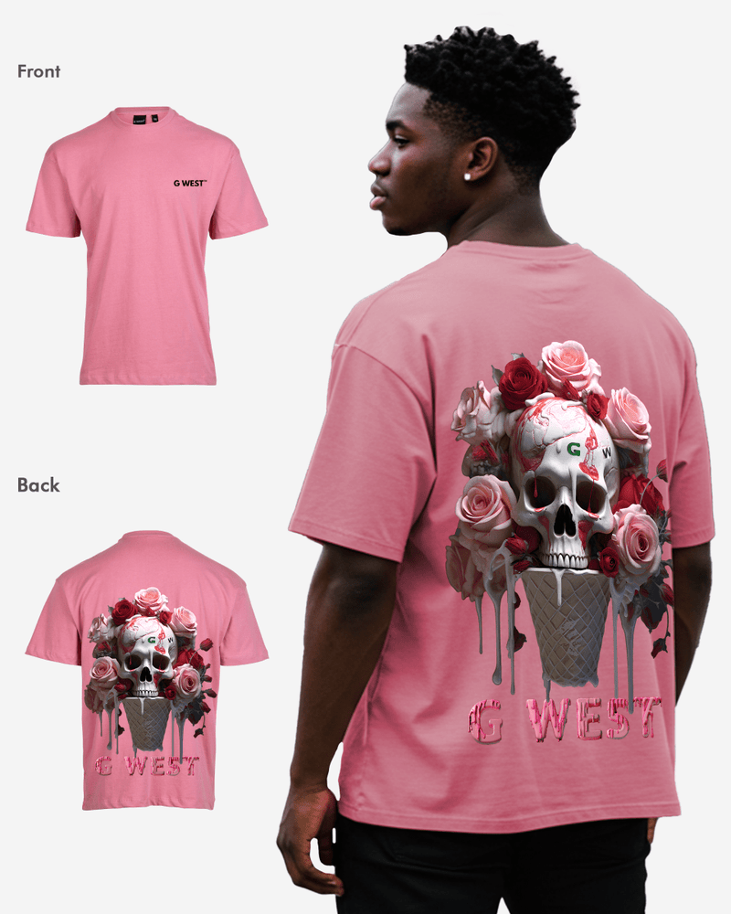 G West Oversized Ice Cream Skull Tee