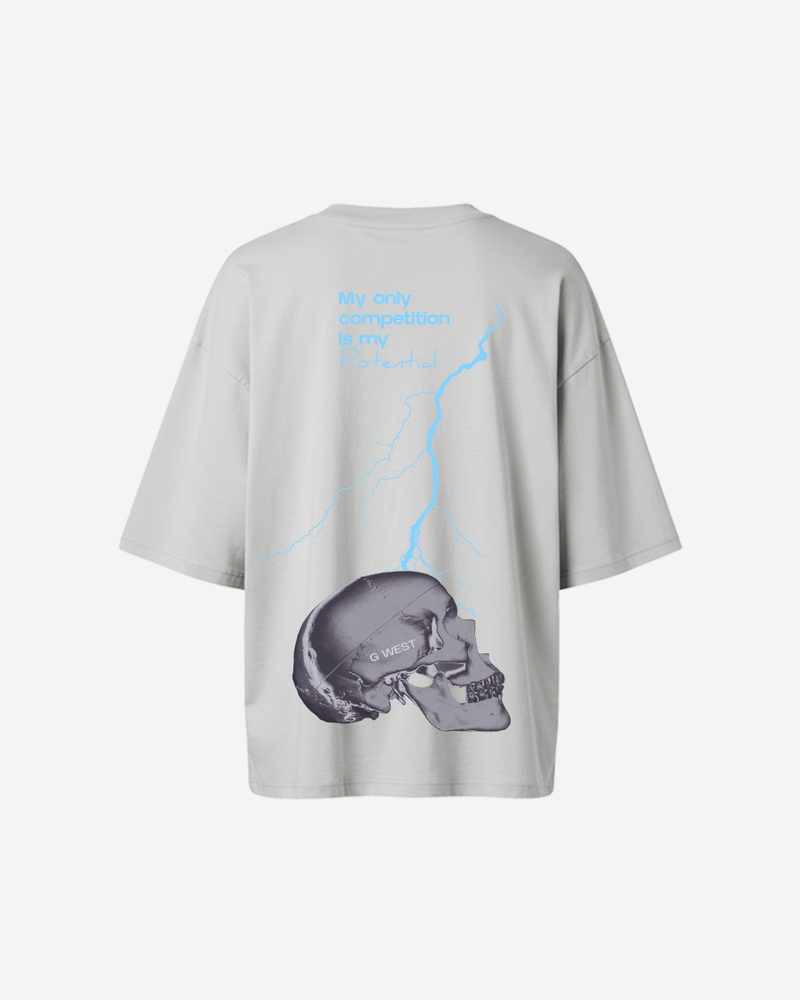 G West Oversized Lighting Skull Tee - Women