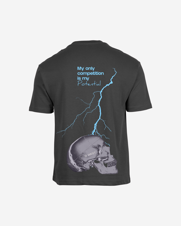 G West Oversized Lighting Skull Tee