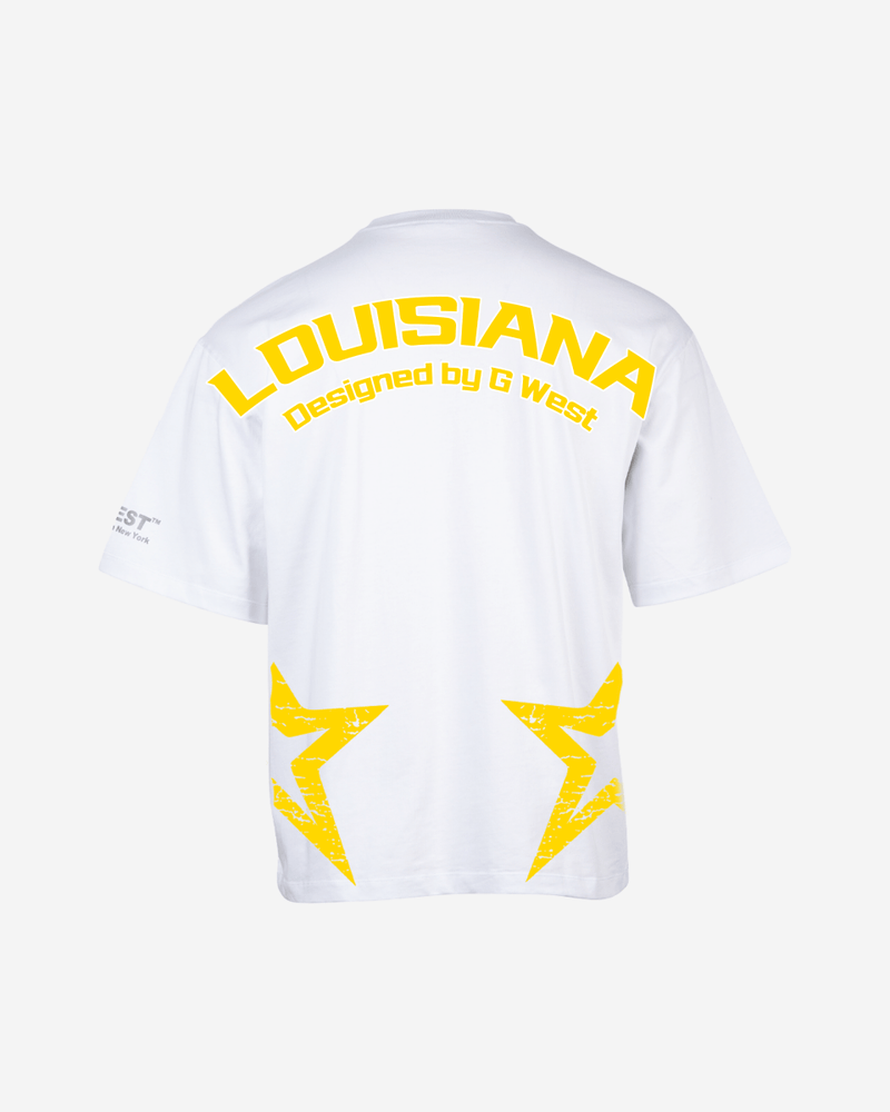 G West Oversized Louisiana Arch Logo Black Tee