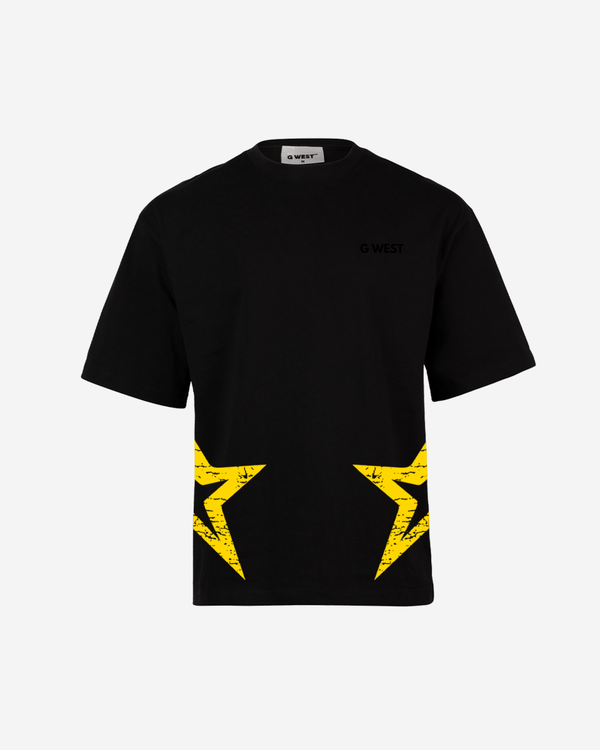 G West Oversized Louisiana Arch Logo Black Tee
