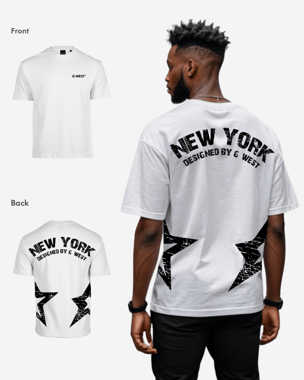 G West Oversized New York Arch Logo Tee Gwdtfl9053 - 2 Colors