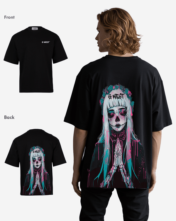 G West Oversized Praying Girl T Shirt