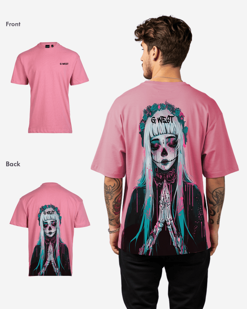 G West Oversized Praying Girl T Shirt
