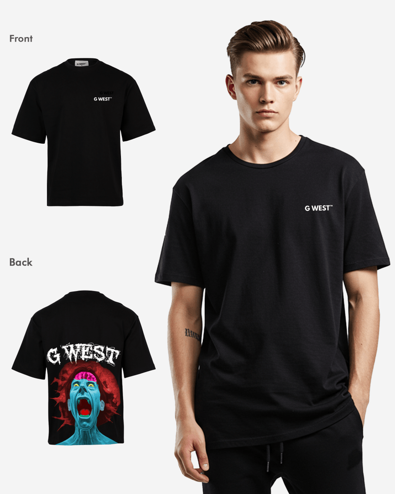 G West Oversized Premium Erupt Brain T-Shirt