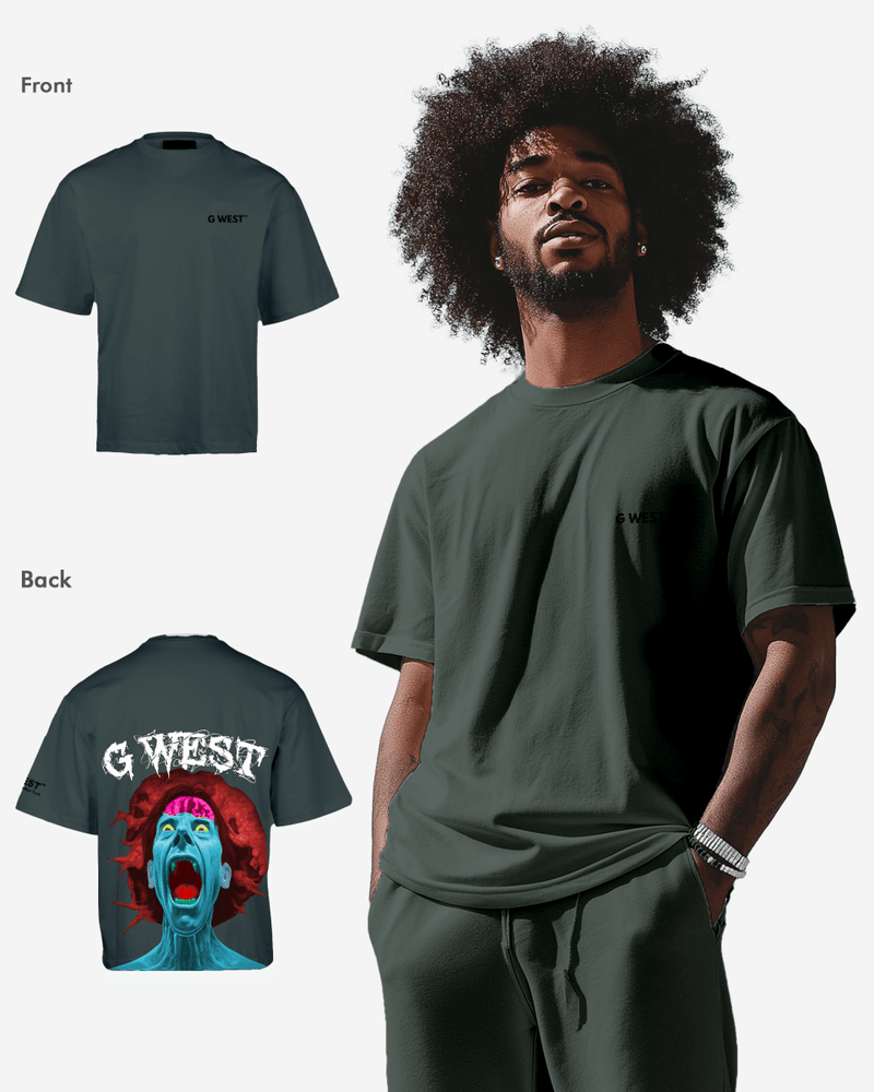 G West Oversized Premium Erupt Brain T-Shirt
