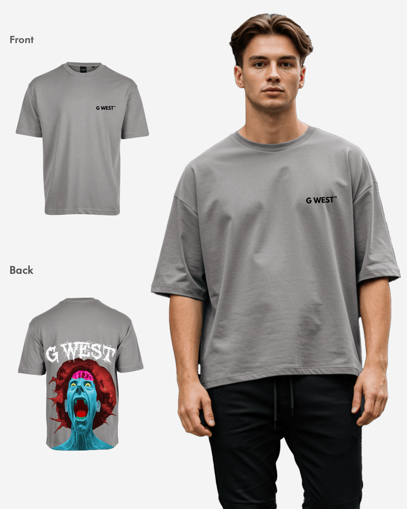 G West Oversized Premium Erupt Brain T-Shirt