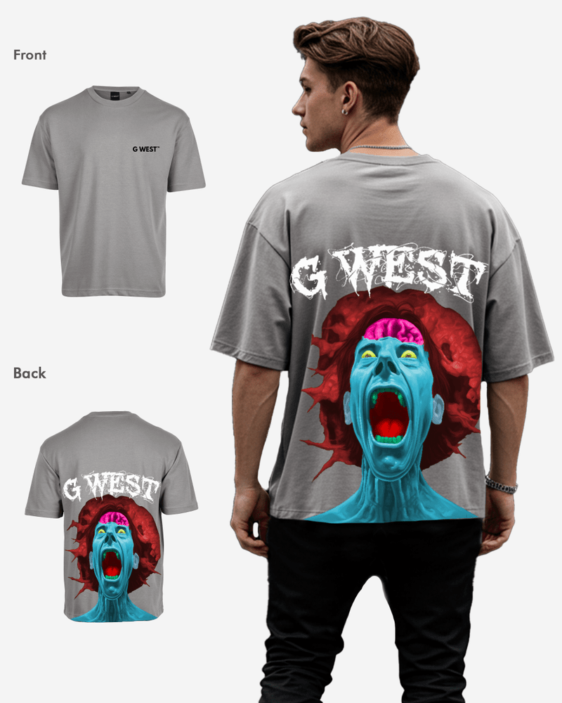 G West Oversized Premium Erupt Brain T-Shirt