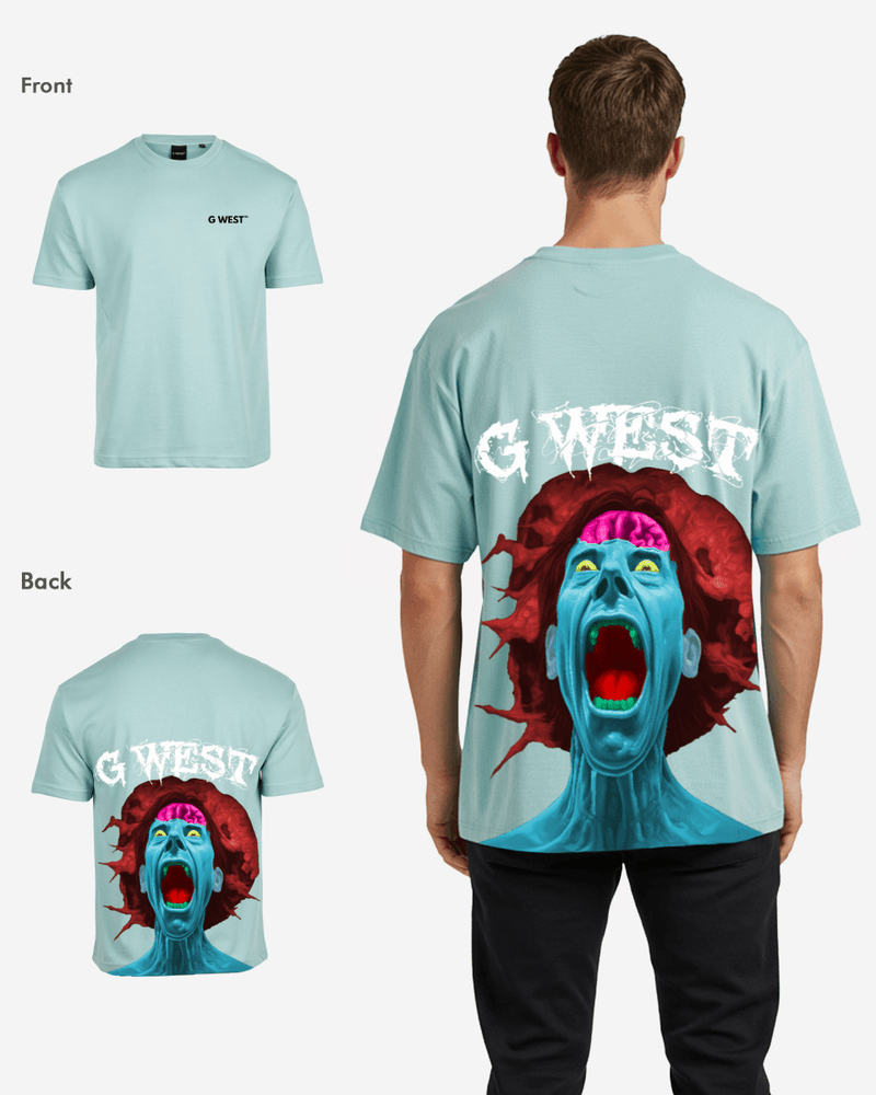 G West Oversized Premium Erupt Brain T-Shirt