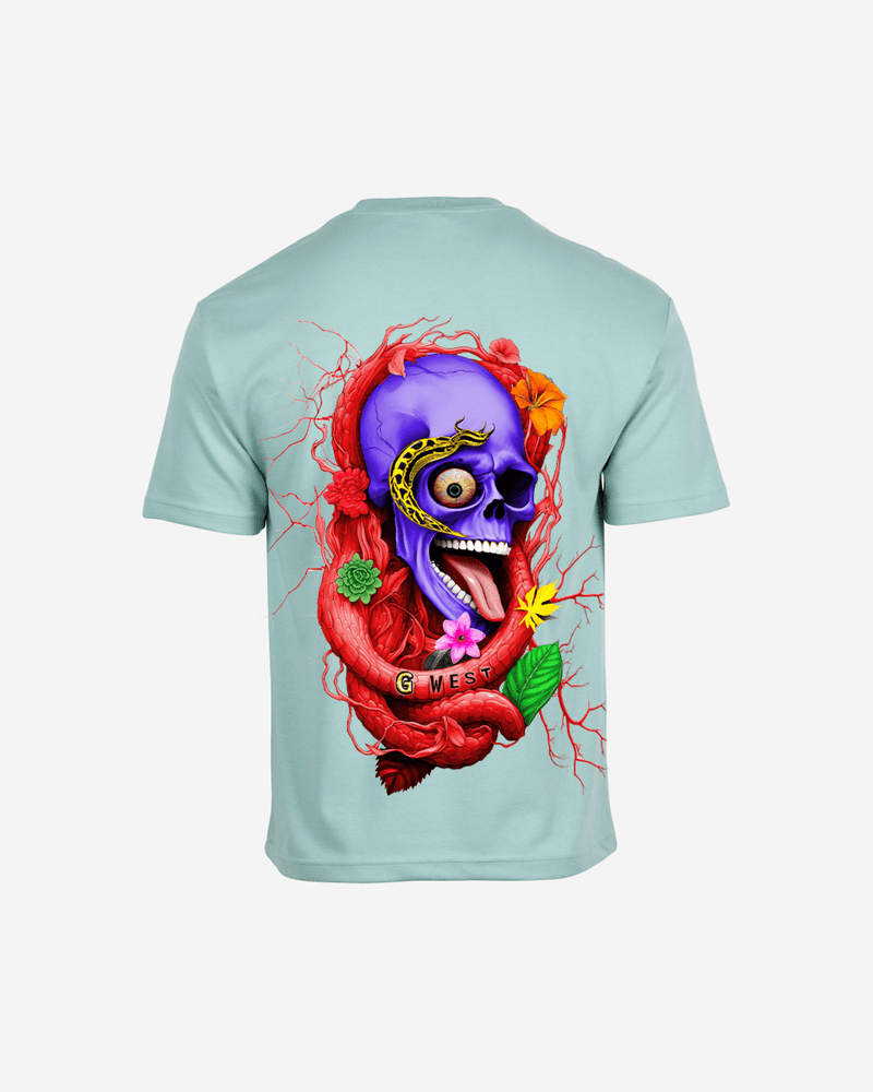 G WEST OVERSIZED PREMIUM SNAKE SKULL T-SHIRT